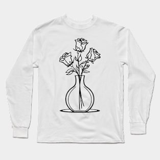 Rose in a vase Long Sleeve T-Shirt